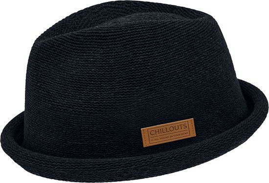Chillouts Tocoa Unisex Trilby Hoed - Zwart - Polyester - Maat M