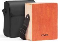 VEVOR Cajon Box Drum Houten Drumbox Gitaarsnaren Reistas 230x100x280mm Rood