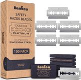 Bambaw 100 Safety Razor Scheermesjes – Premium RVS Dubbelzijdige Mesjes – 20 Doosjes van 5 Stuks – Universeel