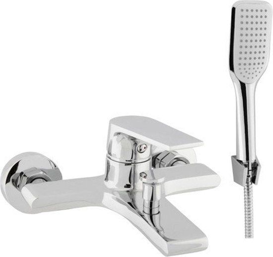 Nemo Go Move Badmengkraan - Eengreeps - Chroom - Incl. Handdouche - 15 cm Hartafstand