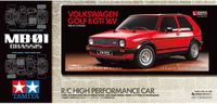 Tamiya Modelbouwpakket Auto - 58748 RC Auto - Volkswagen Golf II GTI 16V - MB-01 RC Plastic - 1:10 - Modelbouw