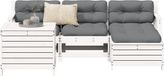 Maison Exclusive - Ensemble de jardin, 5 pièces, blanc, pin massif