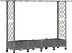 vidaXL Verhoogd Bed met Trellis en Dak Lichtgrijs 203 x 40 x 127 cm PP