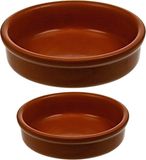 Cosy&Trendy Billiet - Vanlaere Voordeelset van 12x stuks creme brulee of tapas bakjes van steen 5 cm en 7 cm mix - vaatwasser geschikt