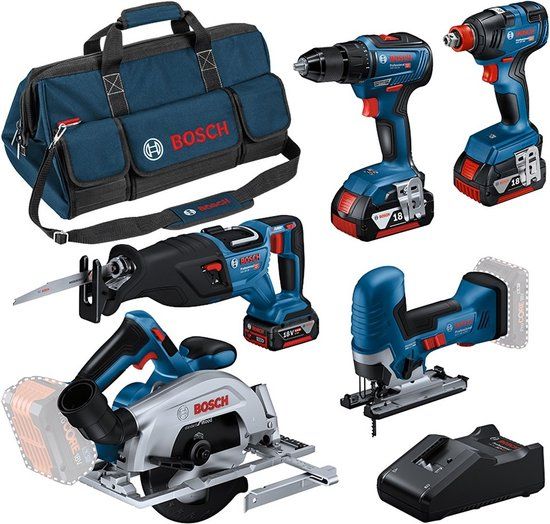Bosch Professional Accu Combiset 5-delig 18V 4.0Ah in Tas - 0615A5003D