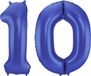 Folat Verjaardag Leeftijd folieballon - 10 jaar - blauw - 86 cm