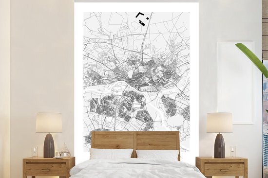 Nr1Wallpaper Behang - Fotobehang Stadskaart Arnhem - Breedte 200 cm x hoogte 300 cm