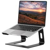 SOUNDANCE Aluminium laptopstandaard voor bureau, compatibel met Mac MacBook Pro Air Apple Notebook, draagbare houder, ergonomische lift, metalen verhoger voor 10 tot 15,6 inch pc, desktopcomputer, LS1