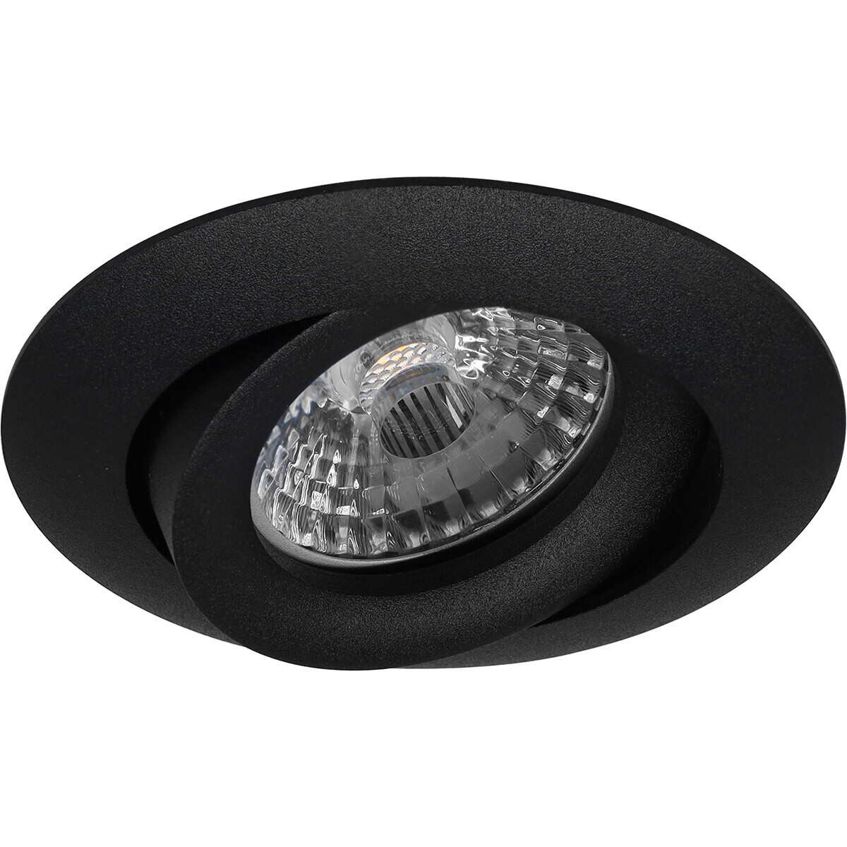 BES LED Spot Armatuur GU10 - Pragmi Uranio Pro - Inbouw Rond - Mat Zwart - Aluminium - Kantelbaar - Ã˜82mm