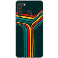 Samsung Galaxy A21 Retro lines Bedrukt siliconen hoesje
