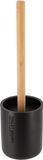 Tendance WC borstel met houder 102 series - zwart/bamboe - PS - 10,4 x 36 cm - toiletborstel