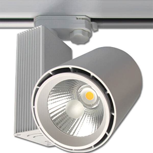 BES LED LED Railverlichting - Track Spot - Prixa Oron - 30W - 3 Fase - Rond - Warm Wit 3000K - Mat Wit - Aluminium