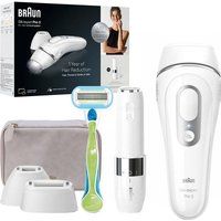 Braun IPL Silk·expert Pro 3 PL3136 IPL-ontharingsapparaat, duurzame en pijnvrije ontharing voor thuis, incl. etui, Venus scheerapparaat, 2 opzetstukken, ontworpen in Duitsland - wit/zilver