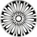 Autostyle Wieldoppen Volante 14 Inch Zwart/Zilver Set Van 4