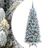 vidaXL Kunstkerstboom Wit 180 cm PVC en plastic en staal en PE