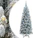 vidaXL Kunstkerstboom Wit 180 cm PVC en plastic en staal en PE