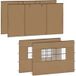 VONROC Set de parois latérales - 3x4.5M - Beige