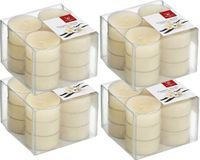 Trend Candles Bougies parfumées/Chafing dish candles - 48 pièces - Parfum vanille - 4 heures de combustion - Coupelle transparente