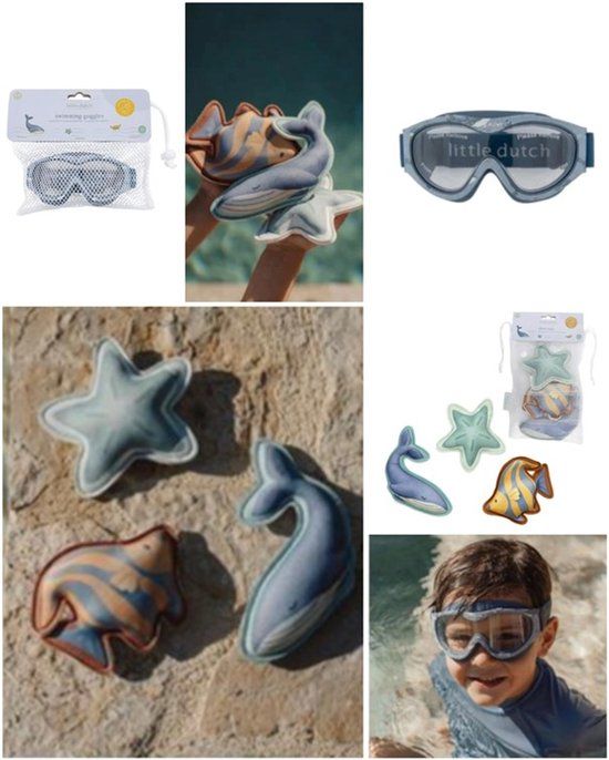 Little Dutch RUBO TOYS Zwembril Little Dutch Ocean World Blauw Kinderen