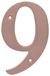 Distinctions 90599 Geborsteld Koper Huisnummer 9, 5-Inch