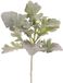 Top Art Zilverkruiskruid Dusty Miller met 14 geflockte bladeren 48 cm recycled kunstbloem
