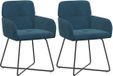 vidaXL Eetstoelen 2 stuks fluweel Blauw 59 x 56,5 x 86 cm