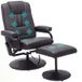Fauteuil de massage relaxant avec repose-pieds, 10 points de vibration, 1 télécommande 77 x 84 x 95 cm, marron