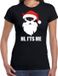Bellatio Decorations Devil Santa Kerstshirt / Kerst t-shirt hi its me zwart voor dames - Kerstkleding / Christmas outfit XXL