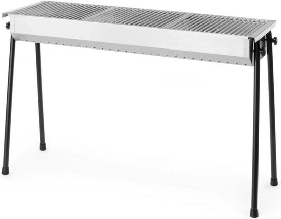 Hendi RESTO Barbecue Cooking Station - Charcoal - Black/Stainless Steel - 3 Zones