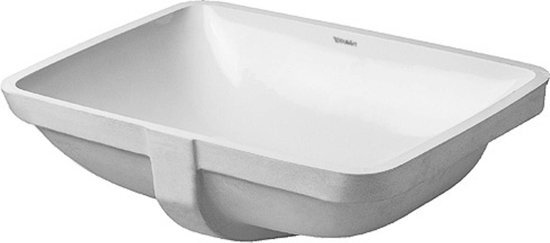 Duravit Philippe Starck 3 onderbouwwastafel zonder kraangat 49x36cm met Wondergliss wit 03054900001