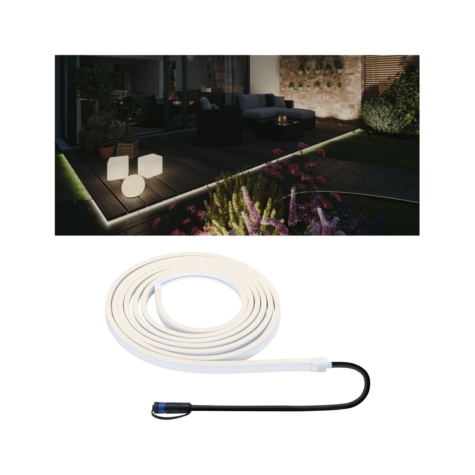 Paulmann Plug & Shine LED Strip Smooth IP68 3000K 26W Zwart