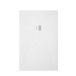 Zeza Grade receveur de douche - 120x70cm - antidérapant - antibactérien - marbre minéral - rectangle - blanc mat