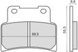Rms Kymco Xciting 400i 225102830 Plaquettes de frein organiques Transparent
