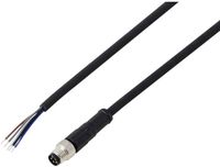 TRU COMPONENTS TC-13752040 Aansluitkabel M8 x 1 Aantal polen (sensoren): 5 Stekker, recht 2 m 1 stuk(s)
