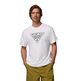Columbia Heren PFG Shield shirt met korte mouwen, wit, XL
