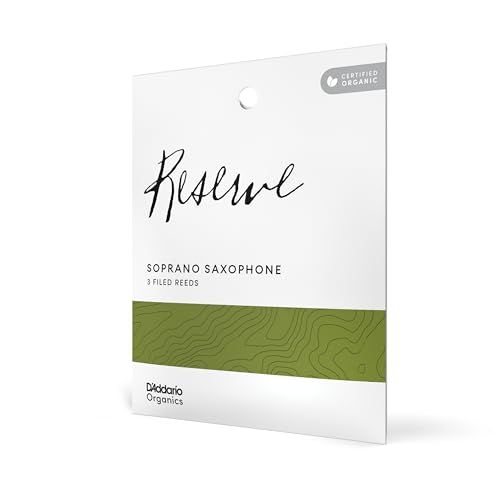 D'Addario Woodwinds Organic Reserve Soprano Saxophone Reed - 3.0 - 3 Pack