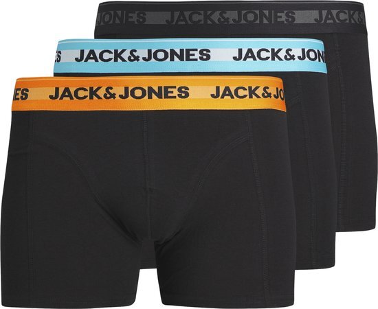 Jack &amp; Jones Heren Boxershorts Trunks JACHUDSON Bamboe Zwart 3-Pack - Maat M