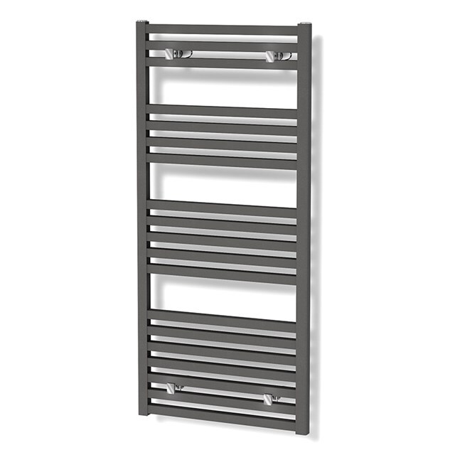 Maxaro Aluminium Handdoekradiator Zeus Donkergrijs Metallic 890 Watt 50x120cm Verticaal