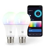 Garza - Set van 2 A60 11 W (75 W gloeilamp) E27, RGB+CCT, dimbaar, programmeerbaar, spraak- en app-bediening, Alexa/Google, wifi 2,4 GHz, 1060 lm