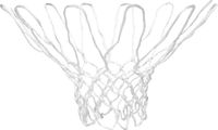 Avento Basketbalnet Wit - Geschikt voor Ø 44-46 cm - Polyamide