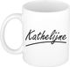 Bellatio Decorations Shoppartners Bv Kathelijne Naam koffiemok - beker - met sierlijke letters - wit - 300 ml