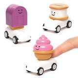Baker Ross FE350 Terugtrek Zoetigheden Wagens - Set van 4, Terugtrek Auto's, Kinderspeelgoed, Feestzakjes vuller voor Kinderen