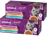 Whiskas Aromatische Mix - Kattenvoer - 40x85g - Gevarieerde Smaken