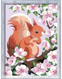 Ravensburger CreArt Kids 18x24cm Eekhoorn in de lente, Schilderen op nummer Kit, vanaf 9 jaar, 25837