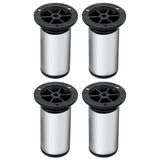 cyclingcolors 4 x meubelpoten Ø 50 mm hoogte 100 mm van metaal met verstelling 25 mm universeel voor bank kast keuken badkamer chroom mat