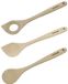 Fackelmann Set van 3 houten lepels 30 cm Nature