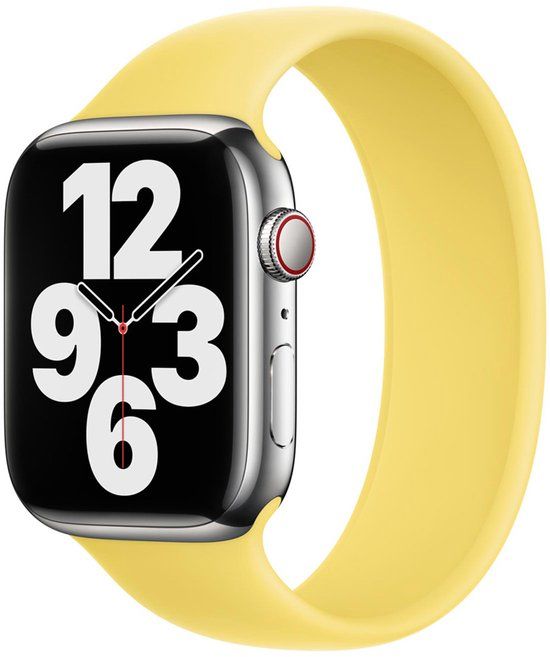 Apple Siliconen solobandje voor de Apple Watch | 38/40/41/42 mm - Maat 9 - Lemon Zest