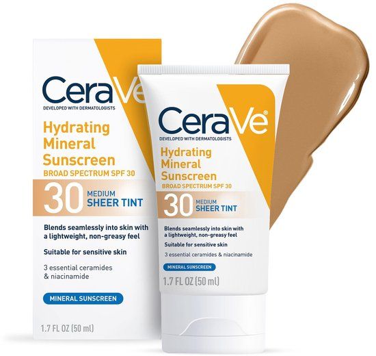 CeraVe Hydraterende minerale zonnebrandcrème Face Sheer Tint SPF 30 - 50ml