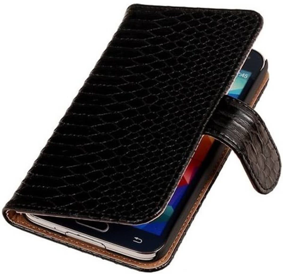 Best Cases Slang Bruin Bookstyle Wallet Hoesje voor Samsung Galaxy S5 Plus - Gratis verzending