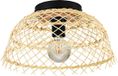 EGLO Ausnby Plafondlamp - Ø 37 cm - Zwart/Natuur - E27